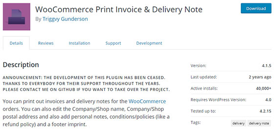 WooCommerce Print Invoice & Delivery Note