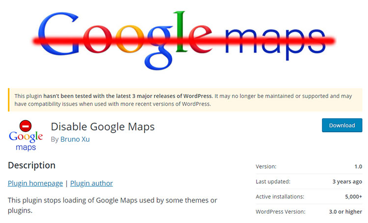 Disable Google Maps