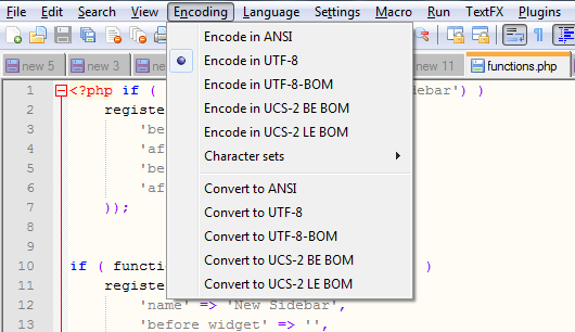 Кодировка UTF-8 без BOM в Notepad++