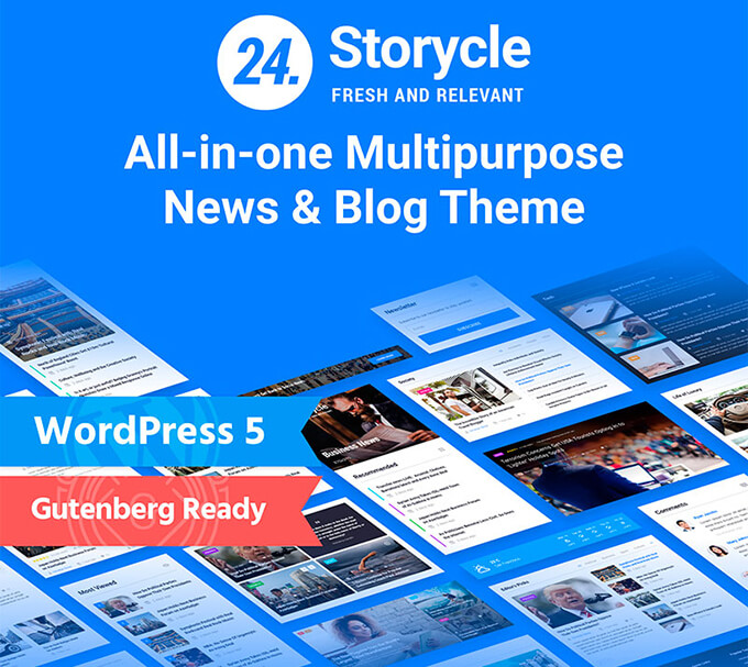 Storycle - Многоцелевой Elementor WordPress шаблон новостного сайта