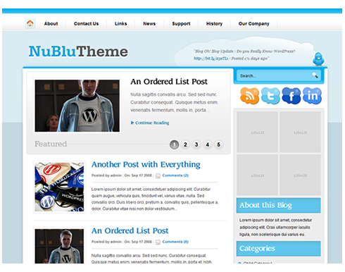 Nublu wordpress theme