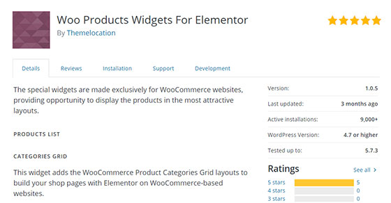 Woo Products Widgets For Elementor